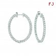 7 Pointer oval hoop earrings 