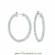 7 Pointer oval hoop earrings 