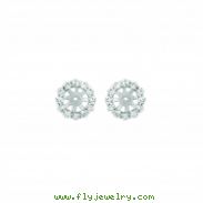 8MM Diamond jacket earrings 