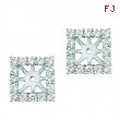 8mm square diamond earring jackets