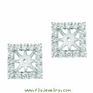 8mm square diamond earring jackets