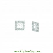 8mm square diamond earring jackets