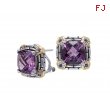 Alesandro Menegati 14K Accented Sterling Silver Earrings with Amethyst and Iolite