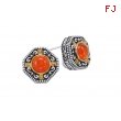 Alesandro Menegati 14K Accented Sterling Silver Earrings with Carnelian