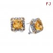 Alesandro Menegati 14K Accented Sterling Silver Earrings with Citrine and Iolites