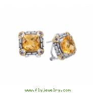 Alesandro Menegati 14K Accented Sterling Silver Earrings with Citrine and Iolites