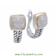 Alesandro Menegati 14K Accented Sterling Silver Earrings with Diamonds