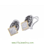 Alesandro Menegati 14K Accented Sterling Silver Earrings with Diamonds