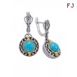 Alesandro Menegati 14K Accented Sterling Silver Earrings with Turquoise