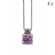 Alesandro Menegati 14K Accented Sterling Silver Necklace with Amethyst, Iolite and Rhodolite