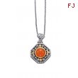 Alesandro Menegati 14K Accented Sterling Silver Necklace with Carnelian