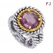 Alesandro Menegati 14K Accented Sterling Silver Ring with Amethyst