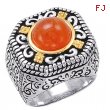 Alesandro Menegati 14K Accented Sterling Silver Ring with Carnelian