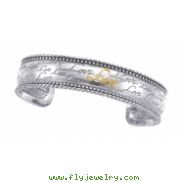 Alesandro Menegati 14K Gold & Sterling Silver "Love" Bangle