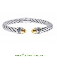 Alesandro Menegati 14K Gold & Sterling Silver Bangle