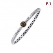 Alesandro Menegati 18K Accented Sterling Silver Bangle with Black Diamonds