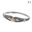 Alesandro Menegati 18K Accented Sterling Silver Bangle with Diamonds