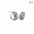 Alesandro Menegati 18K Accented Sterling Silver Earrings with Diamonds 