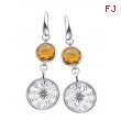 Alesandro Menegati 18K Accented Sterling Silver Honey Quartz Earrings