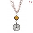 Alesandro Menegati 18K Accented Sterling Silver Honey Quartz Necklace