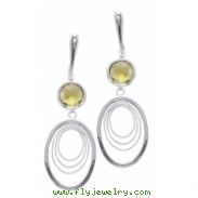 Alesandro Menegati 18K Accented Sterling Silver Lemon Quartz Earrings