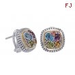 Alesandro Menegati 18K Accented Sterling Silver Multi Gemstones Earrings