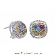 Alesandro Menegati 18K Accented Sterling Silver Multi Gemstones Earrings