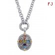 Alesandro Menegati 18K Accented Sterling Silver Multi Gemstones Necklace