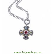 Alesandro Menegati 18K Accented Sterling Silver Multi Gemstones Necklace