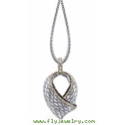 Alesandro Menegati 18K Accented Sterling Silver Necklace with Black Diamonds