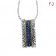 Alesandro Menegati 18K Accented Sterling Silver Necklace with Blue Sapphires