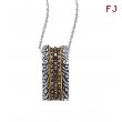 Alesandro Menegati 18K Accented Sterling Silver Necklace with Brown Diamonds