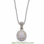 Alesandro Menegati 18K Accented Sterling Silver Necklace with Diamonds