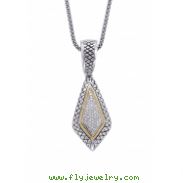 Alesandro Menegati 18K Accented Sterling Silver Necklace with Diamonds