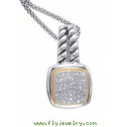 Alesandro Menegati 18K Accented Sterling Silver Necklace with Diamonds