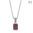 Alesandro Menegati 18K Accented Sterling Silver Necklace with Rubies