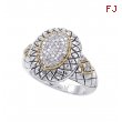 Alesandro Menegati 18K Accented Sterling Silver Ring with Diamonds