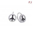 Alesandro Menegati Sterling Silver Black Diamonds and White Topaz Fancy Fashion Earrings