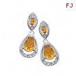 Alesandro Menegati Sterling Silver Earrings with Diamonds and Citrines