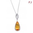 Alesandro Menegati Sterling Silver Necklace with Diamonds and Citrine