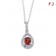 Alesandro Menegati Sterling Silver Necklace with Diamonds and Garnet