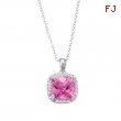 Alesandro Menegati Sterling Silver Necklace with Diamonds and Pink Quartz