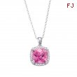 Alesandro Menegati Sterling Silver Necklace with Diamonds and Pink Quartz