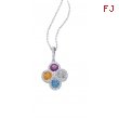 Alesandro Menegati Sterling Silver Necklace with Gemstones