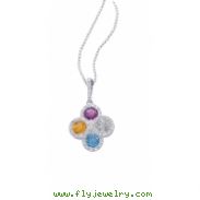 Alesandro Menegati Sterling Silver Necklace with Gemstones