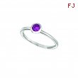 Amethyst bezel set ring