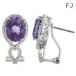 Amethyst Diamond Earrings