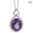 Amethyst Diamond Necklace