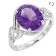 Amethyst Diamond Ring