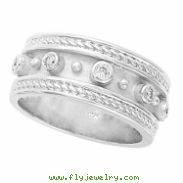 Antique Style Bezel Set Diamond Ring, 14K White Gold